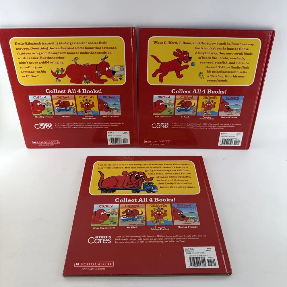KOHL'S Cares—Scholastic Clifford Lot of 3 Hardcover Books by Norman Bridwell